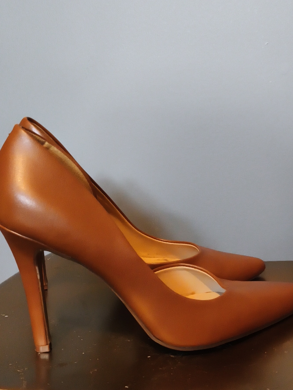 Merona Cognac Brown Pointed Toe Stiletto Pumps 7